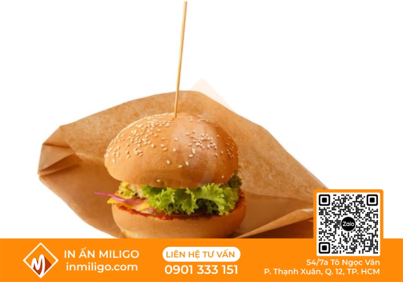 túi giấy đựng hamburger