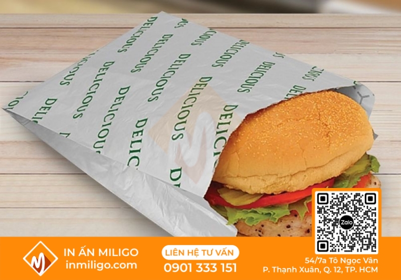 túi giấy đựng hamburger