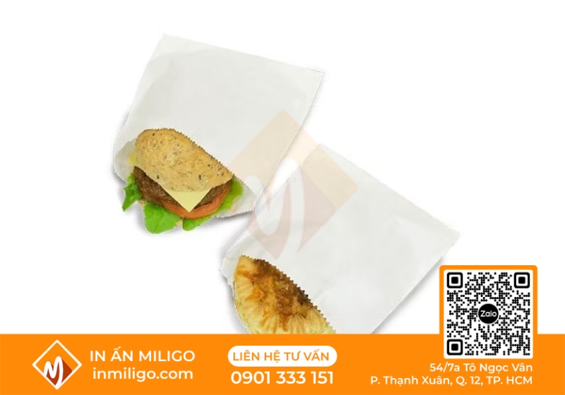 túi giấy đựng hamburger