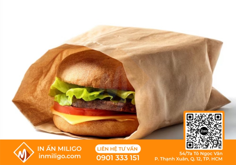 túi giấy đựng hamburger