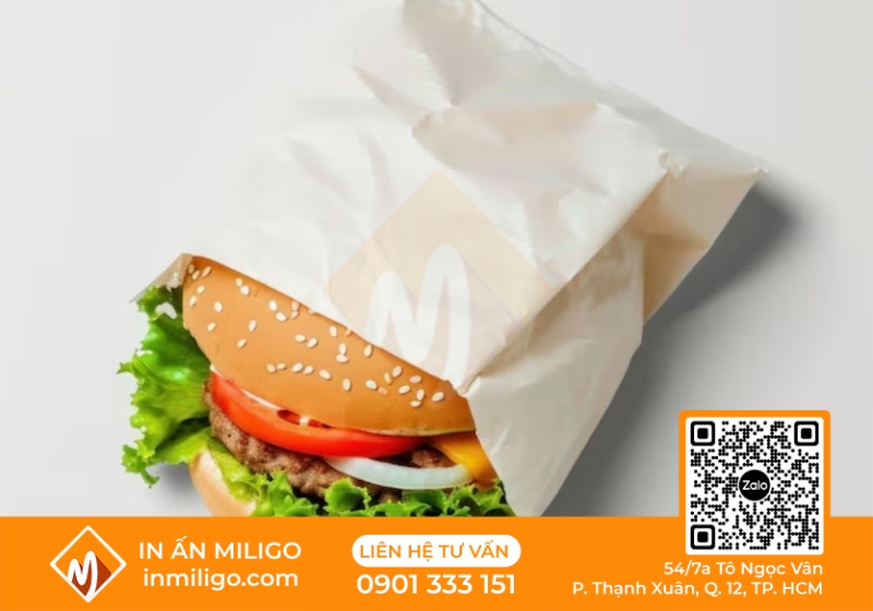 túi giấy đựng hamburger