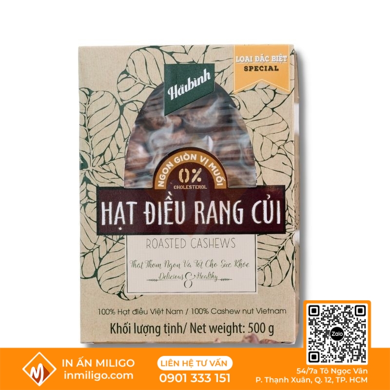 túi giấy đựng hạt điều