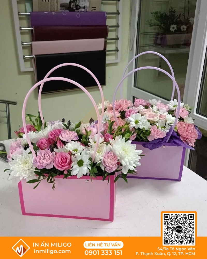 túi giấy đựng hoa