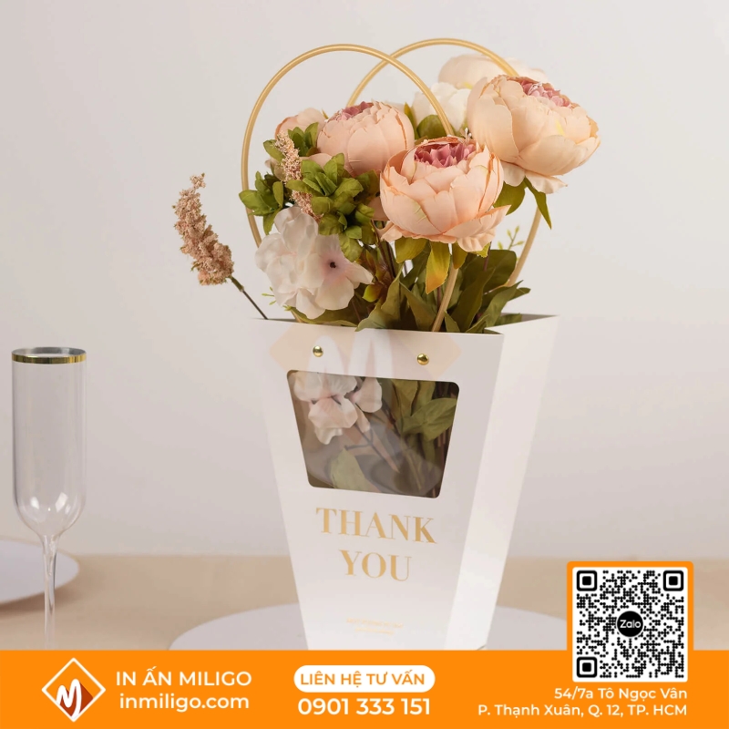 túi giấy đựng hoa