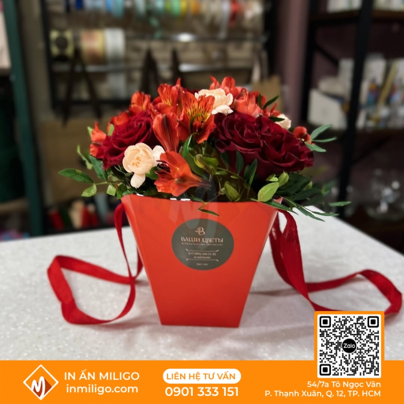 túi giấy đựng hoa