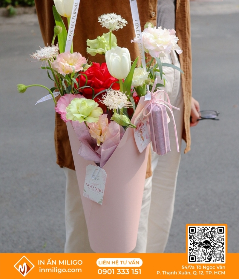 túi giấy đựng hoa