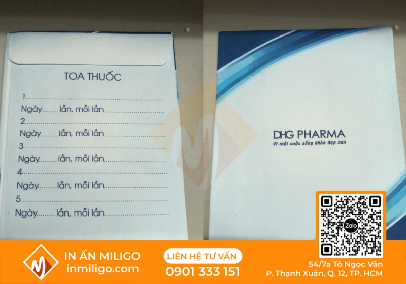 túi giấy đựng thuốc tây