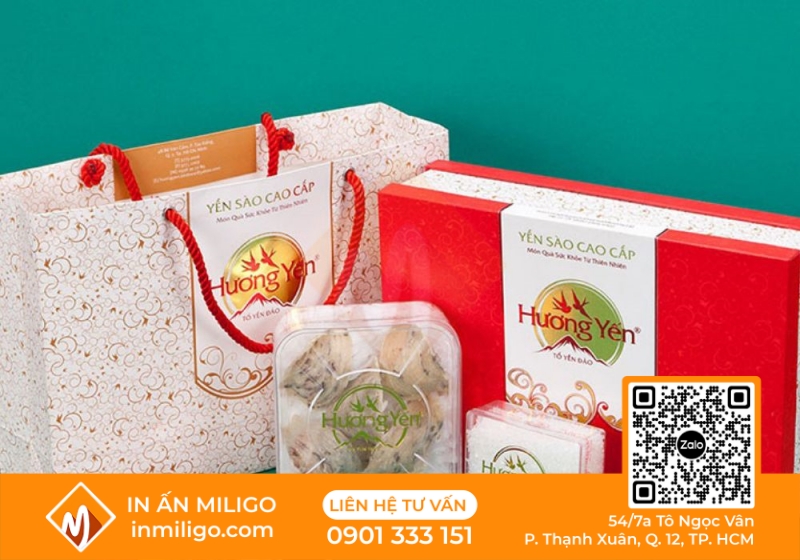 túi giấy đựng yến sào