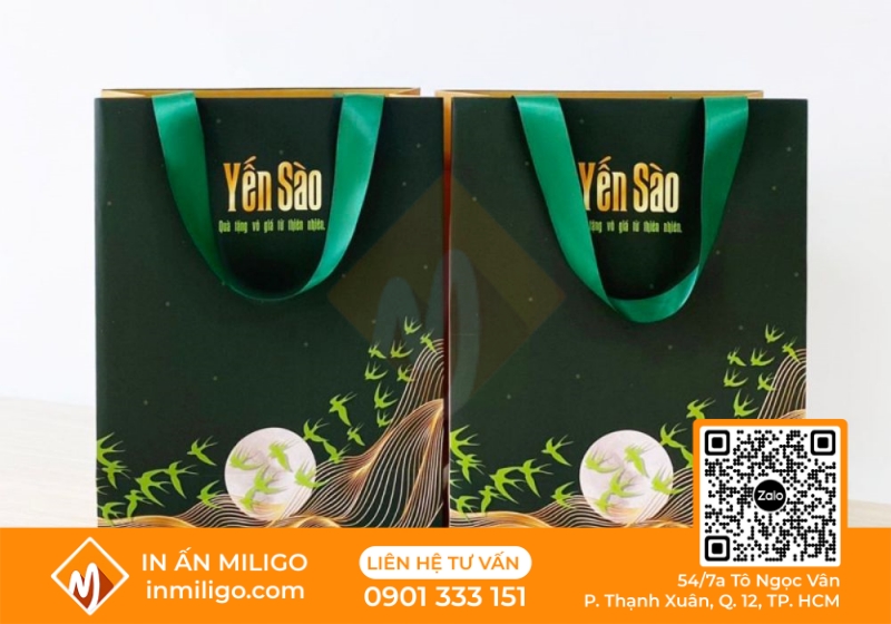 túi giấy đựng yến sào