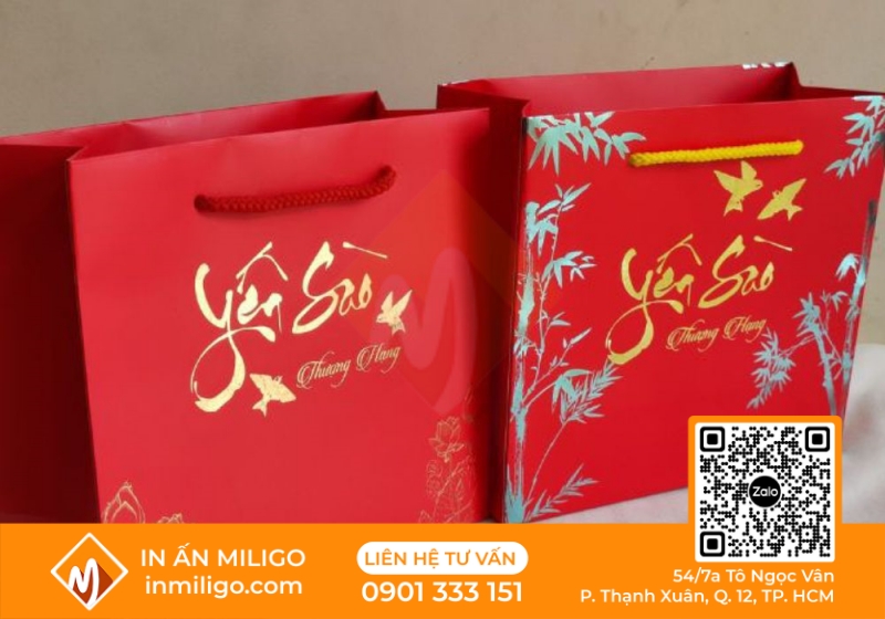 túi giấy đựng yến sào