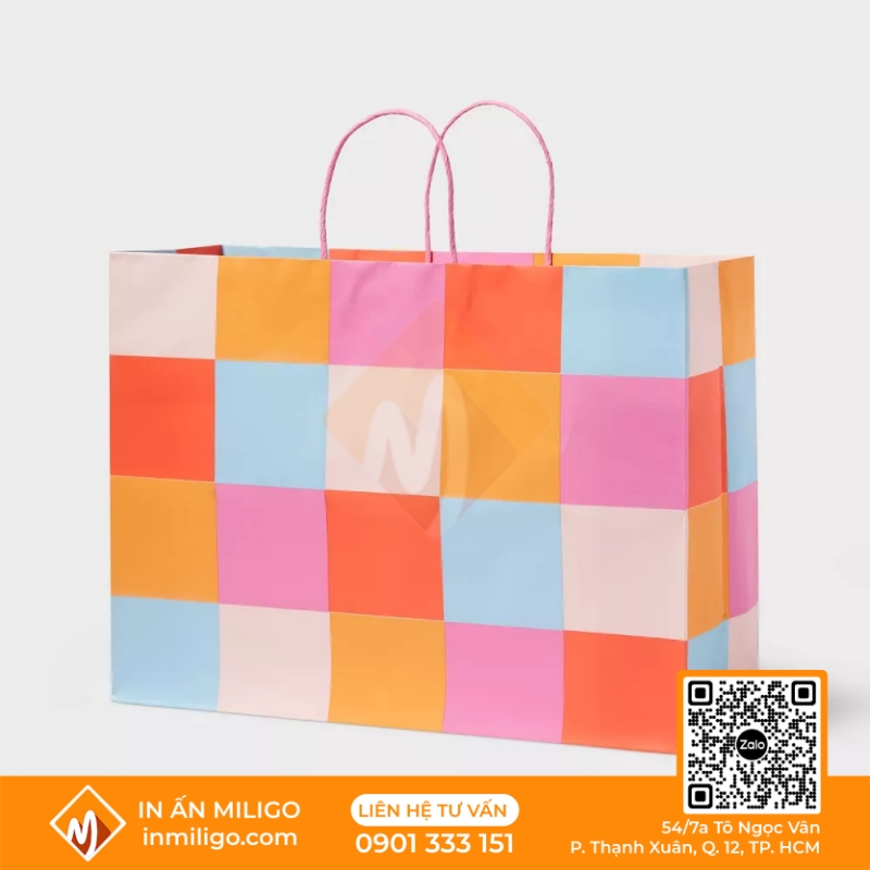 túi giấy kẻ caro