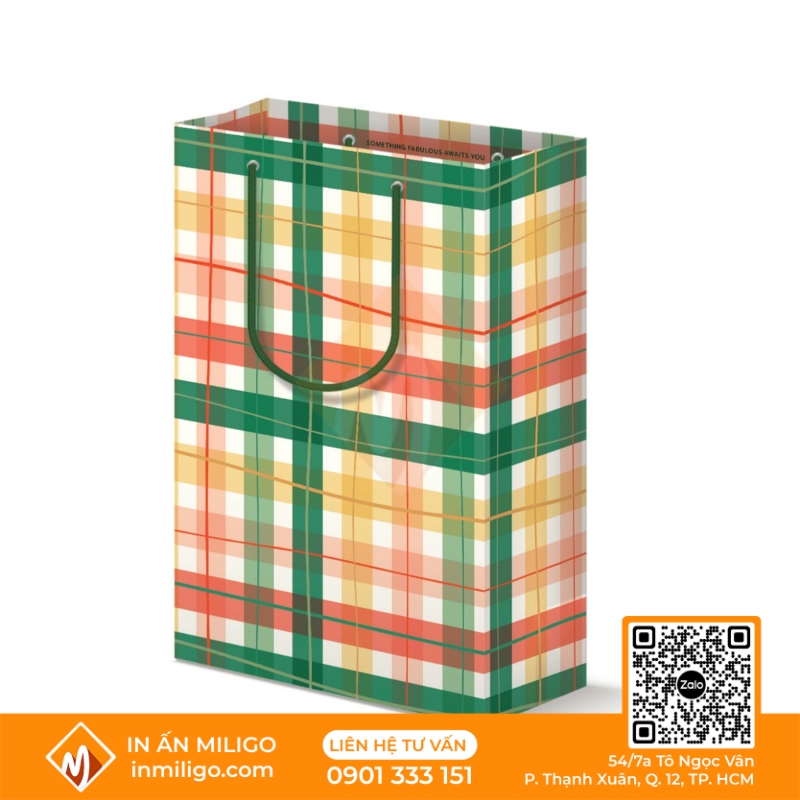 túi giấy kẻ caro