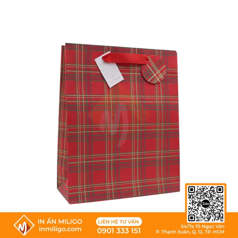 túi giấy kẻ caro