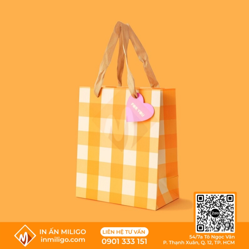 túi giấy kẻ caro