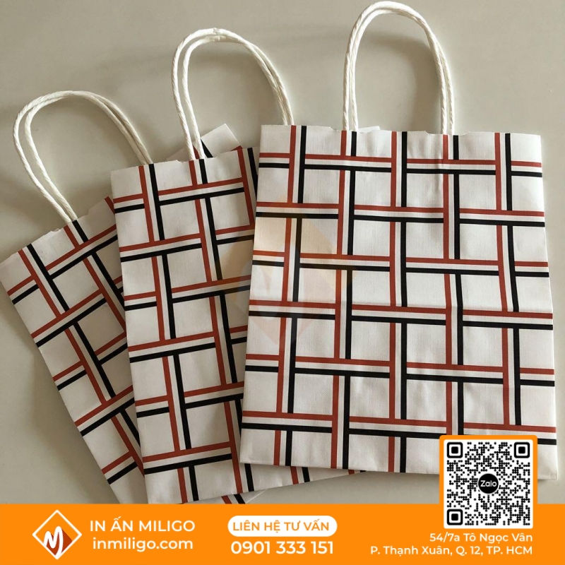 túi giấy kẻ caro