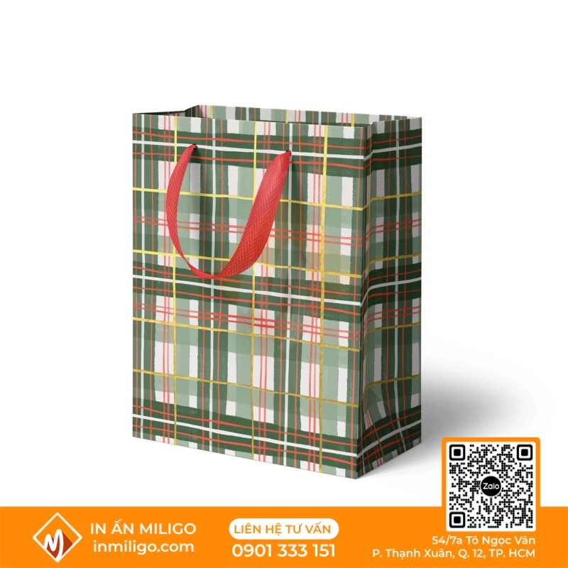túi giấy kẻ caro