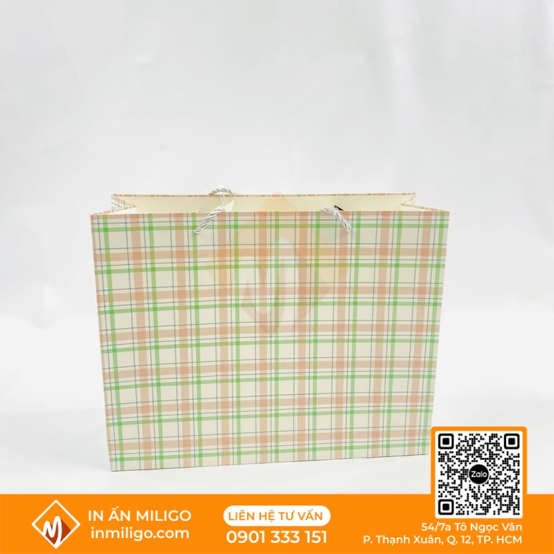 túi giấy kẻ caro