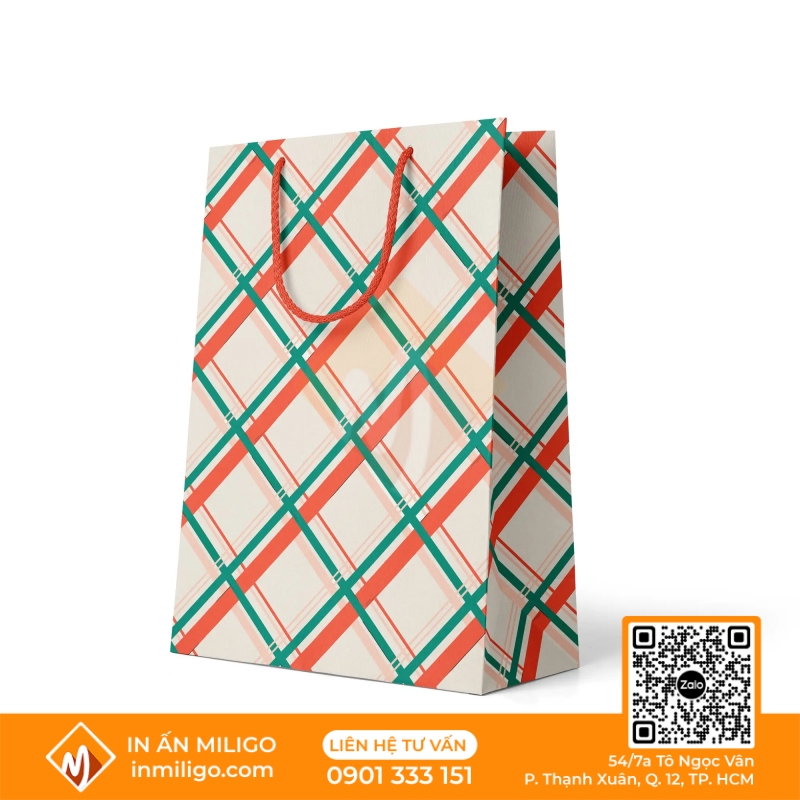 túi giấy kẻ caro