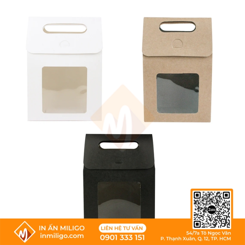 túi giấy nặt kính