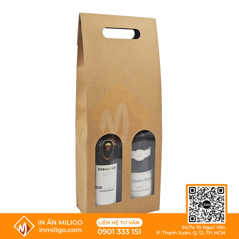 túi giấy nặt kính