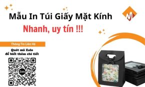 túi giấy nặt kính