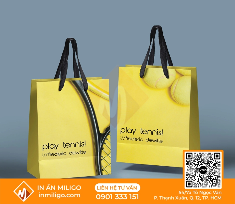 túi giấy màu vàng