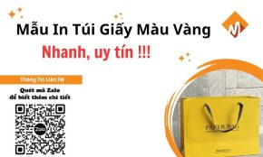 túi giấy màu vàng