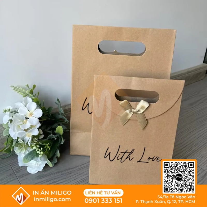 túi giấy nắp gập