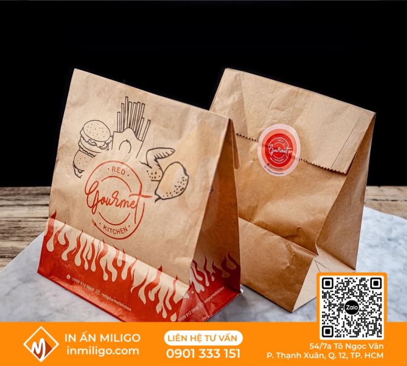 túi giấy nắp gập