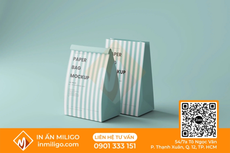 túi giấy nắp gập