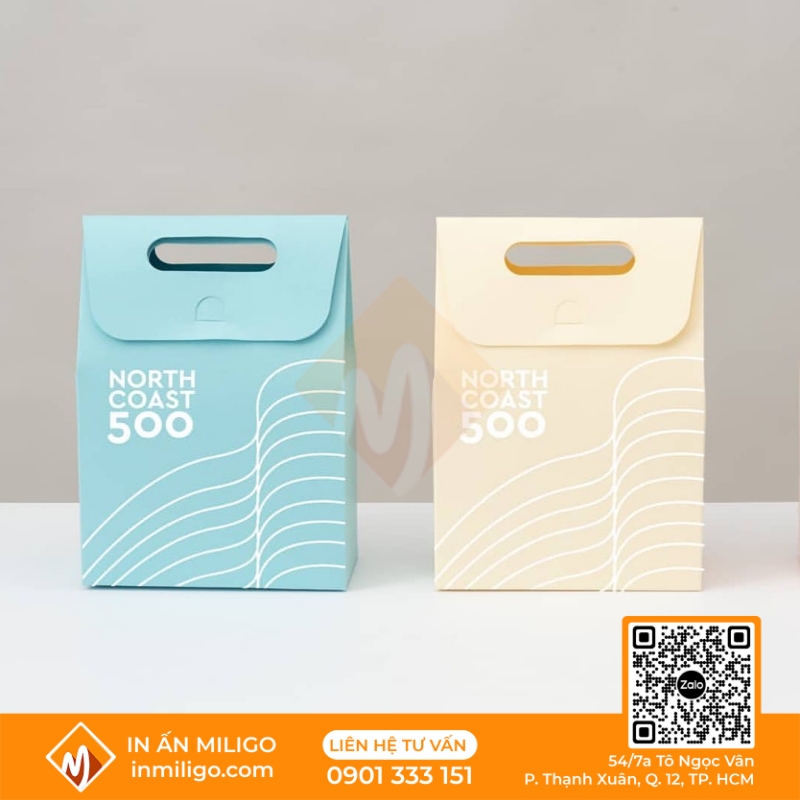 túi giấy nắp gập