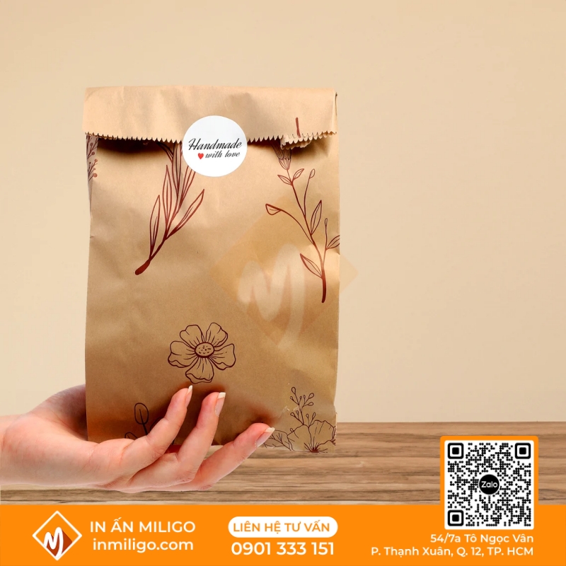 túi giấy nắp gập