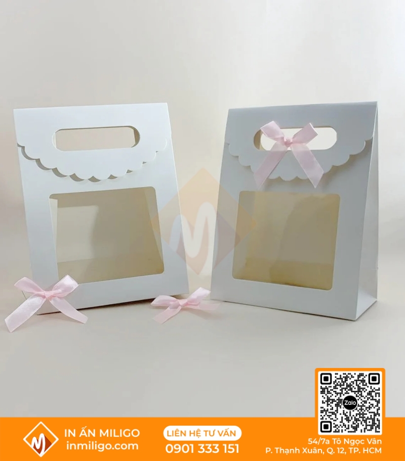 túi giấy nắp gập