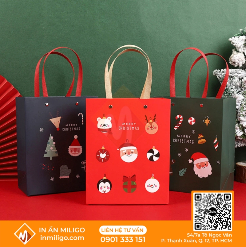 túi giấy noel
