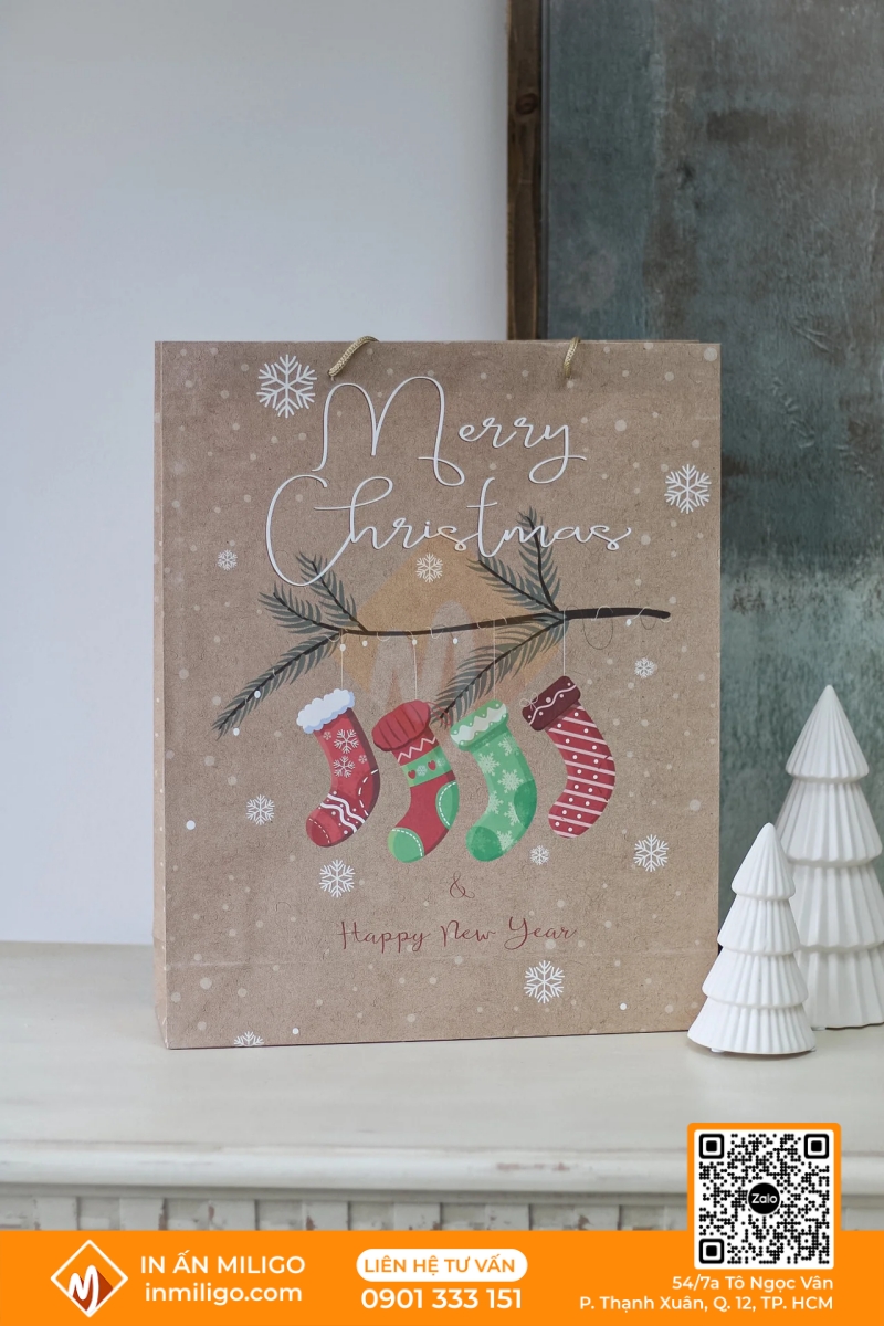 túi giấy noel