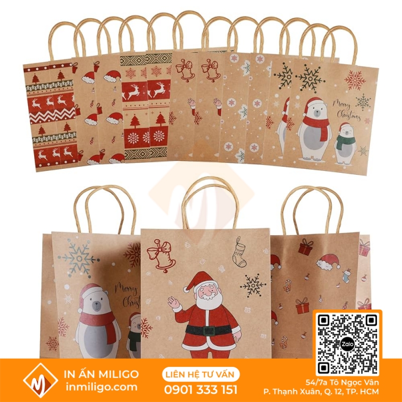 túi giấy noel