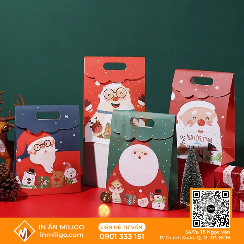 túi giấy noel