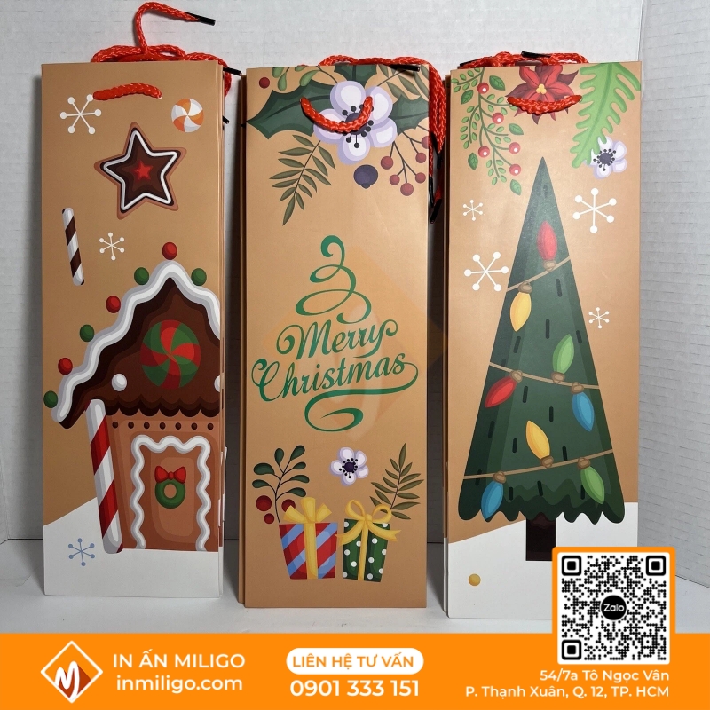 túi giấy noel