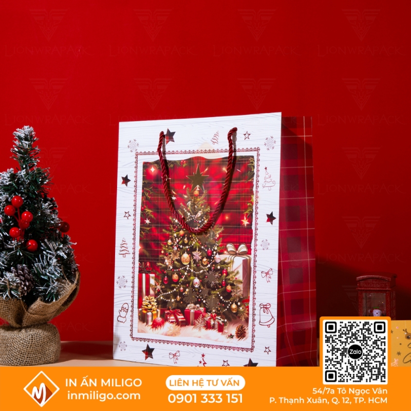 túi giấy noel