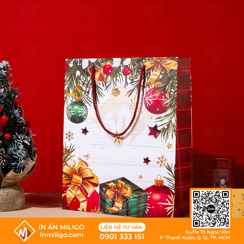 túi giấy noel