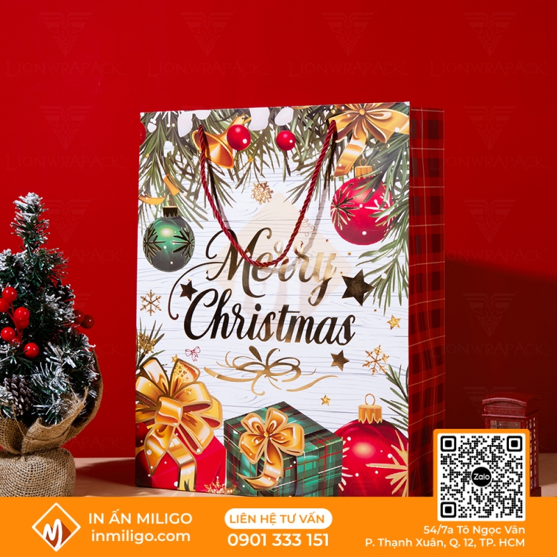 túi giấy noel