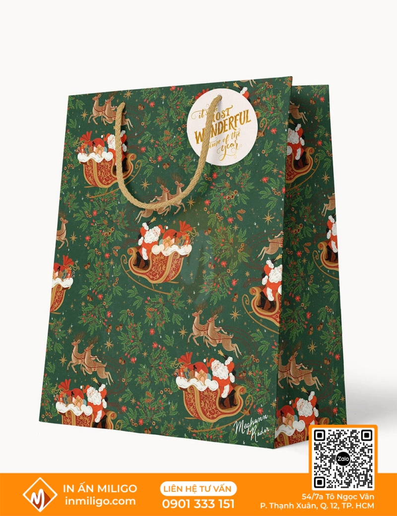 túi giấy noel
