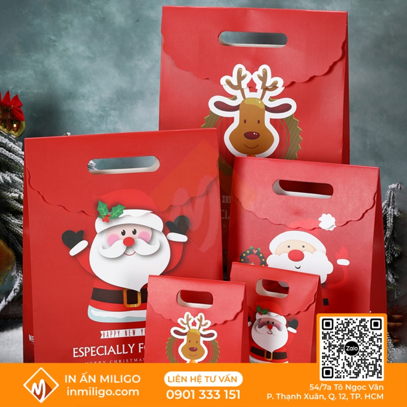 túi giấy noel