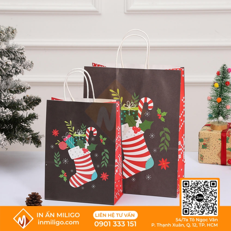 túi giấy noel