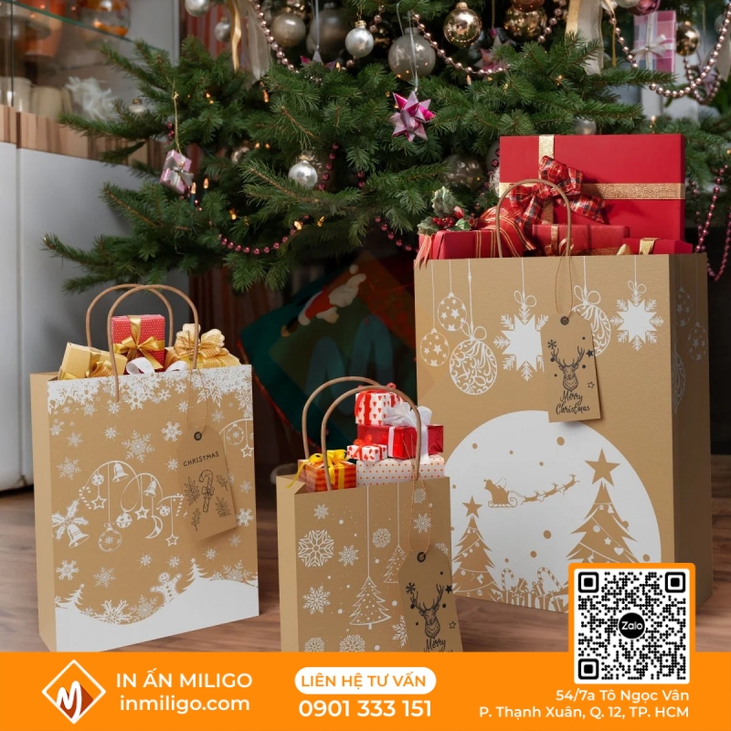 túi giấy noel