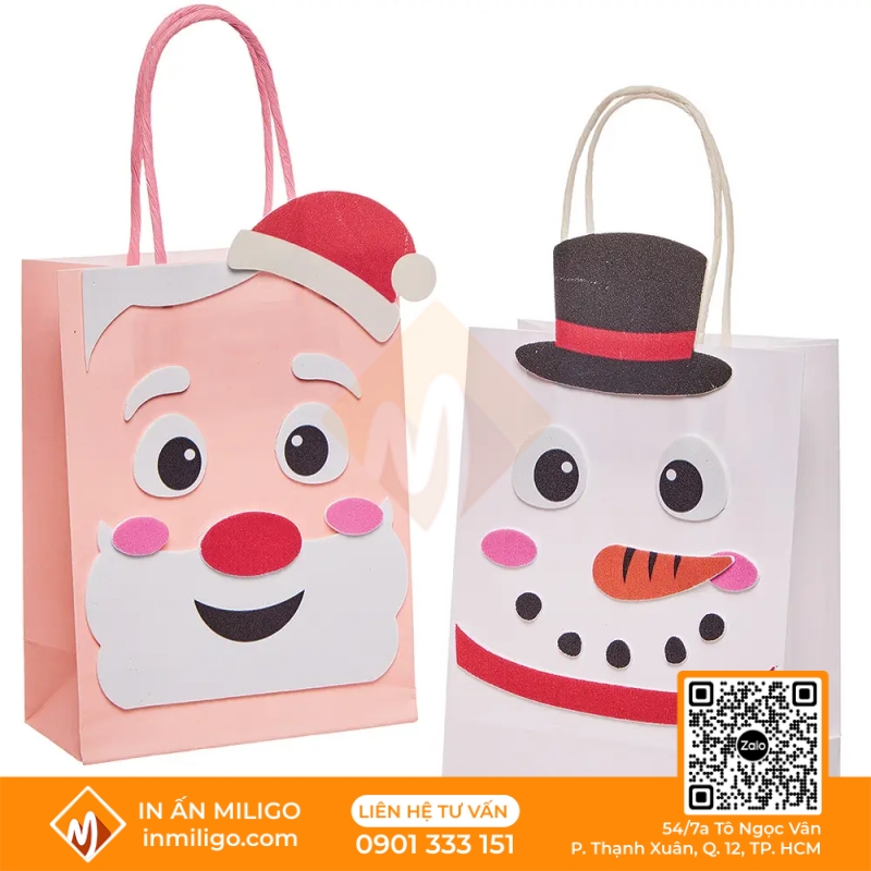 túi giấy noel