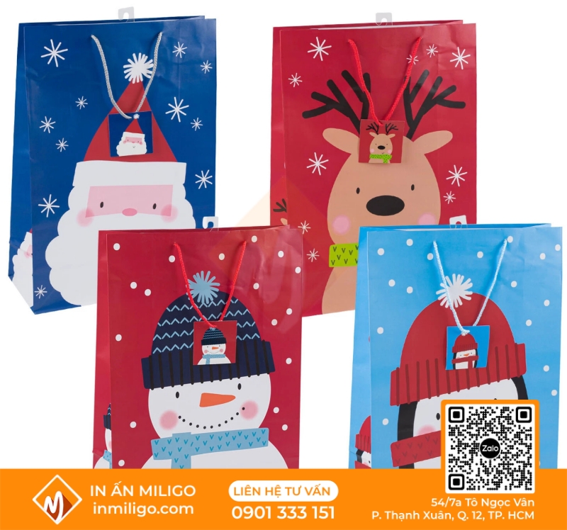túi giấy noel