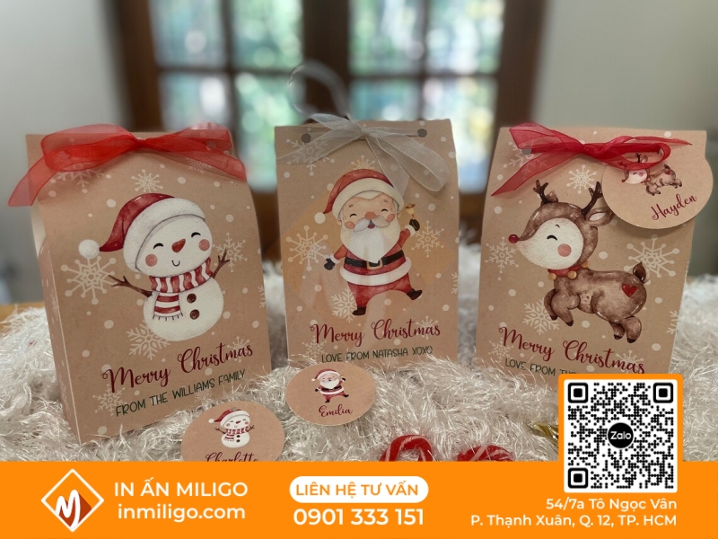 túi giấy noel