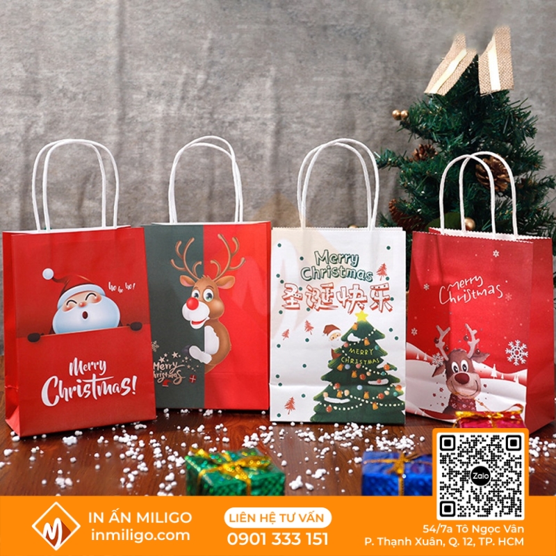 túi giấy noel