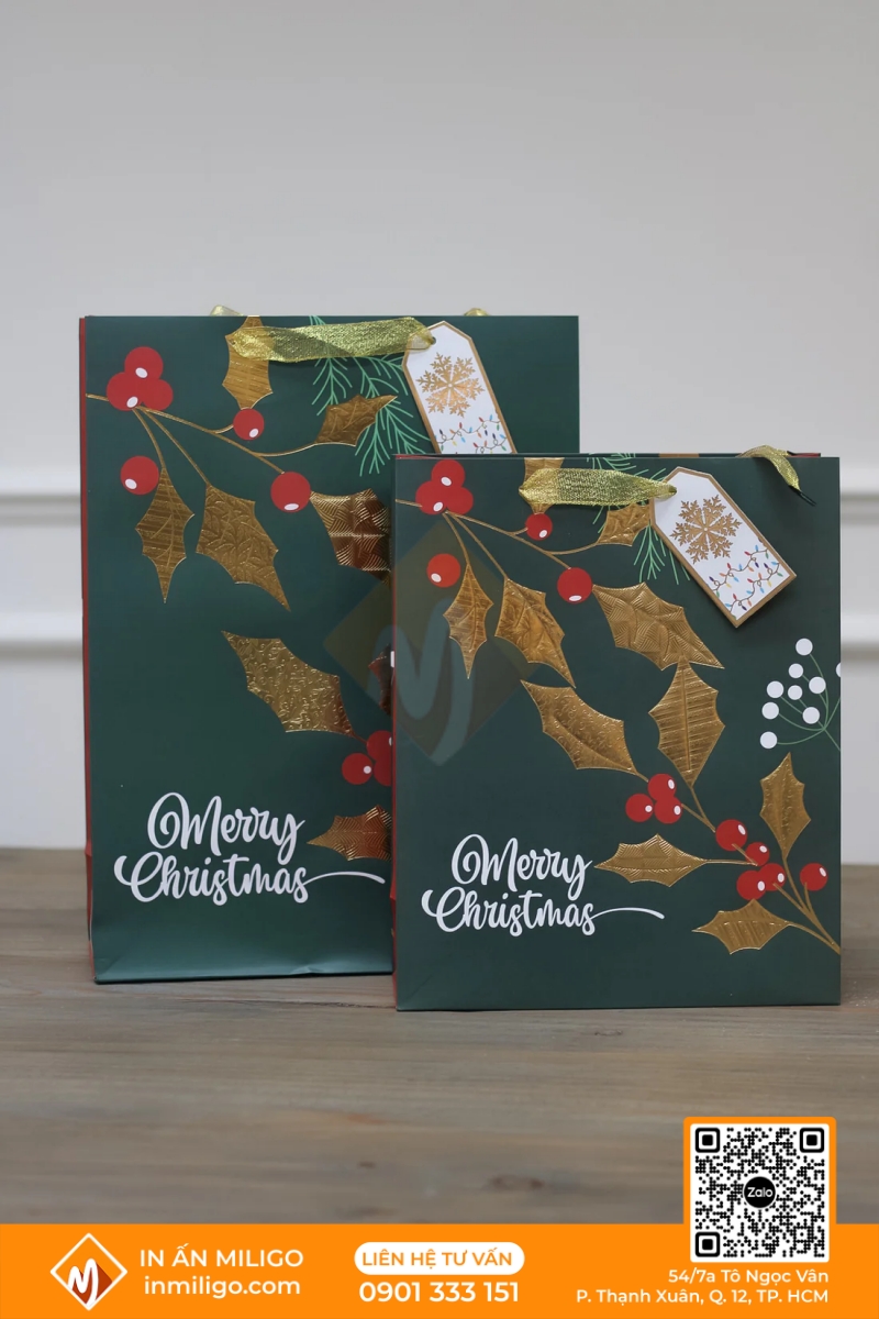 túi giấy noel